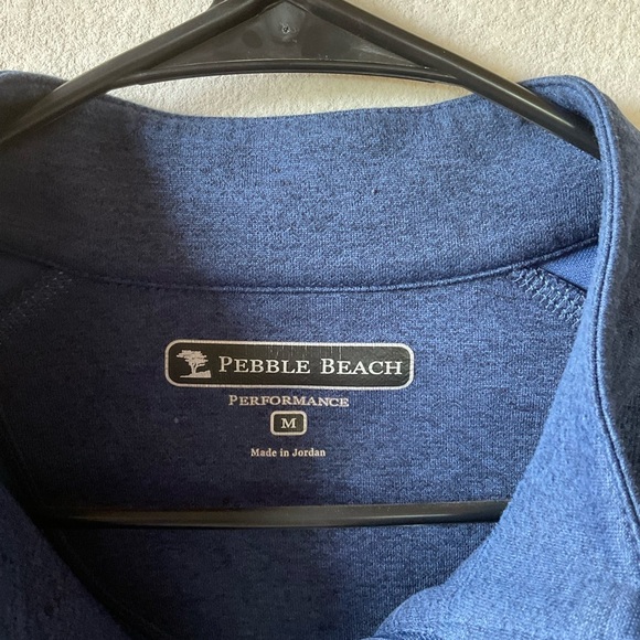 Pebble Beach Blue Quarter-Zip Pullover. Long sleeve. Size M - Picture 4 of 7